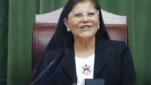 " Today is beyond symbolic. Today, just as I did 21 years ago, I will appreciate the words heard before me and those that will follow and it is certainly my hope that those in attendance today and watching and the citizens of this great state of Maine will also hear the messages brought forth on this day."-- Chief Rena Newell of the Passamaquoddy Tribe at Sipayik