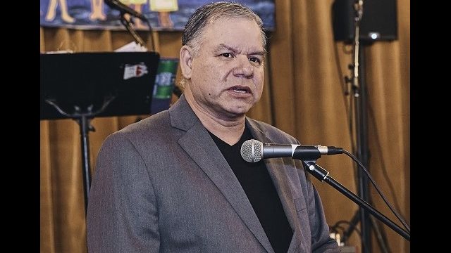 Mi'kmaq Nation Chief Edward Peter-Paul speaks at the event.